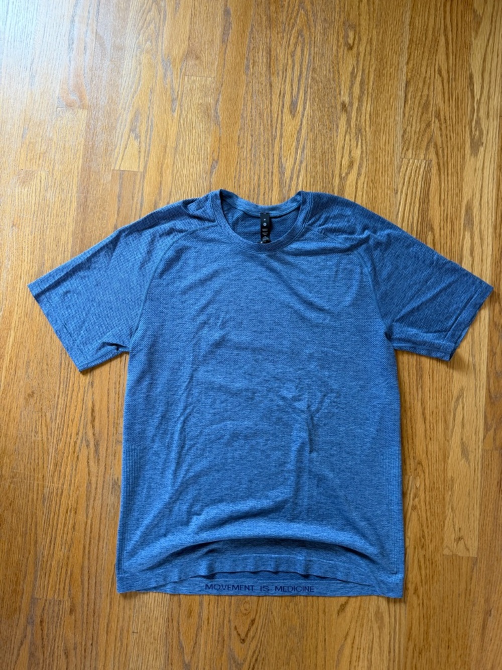 lululemon athletica Heather Navy Grey Short Sleeve Crew